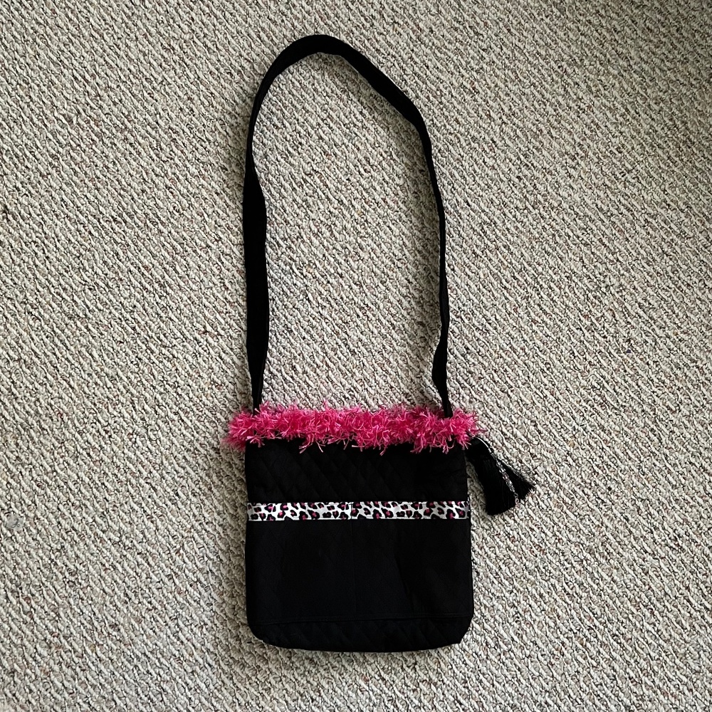 EUC - Breast Cancer Awareness Quilted Crossbody Bag